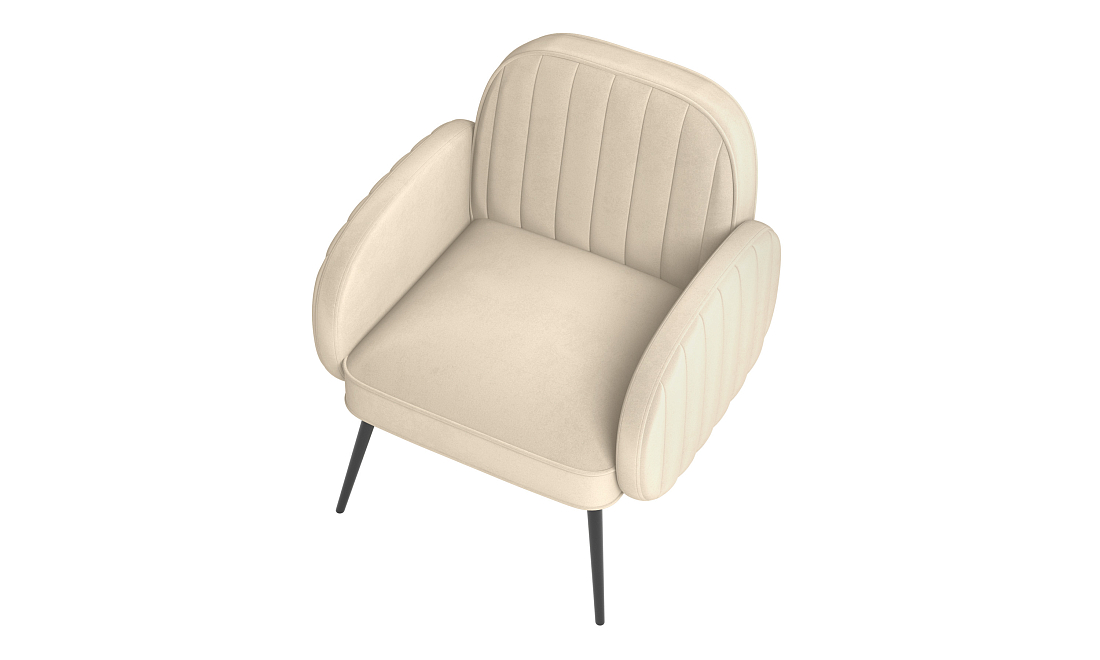 Флеминг Ф / Кресло велюр fresh крем